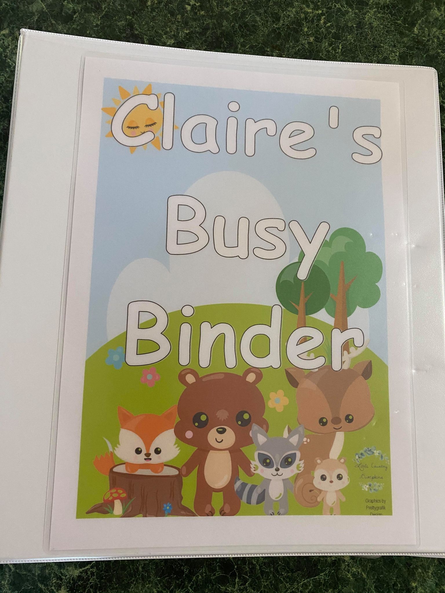 Busy Binder Personalised - Woodland Theme