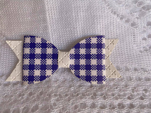 Blue Gingham Hairbow