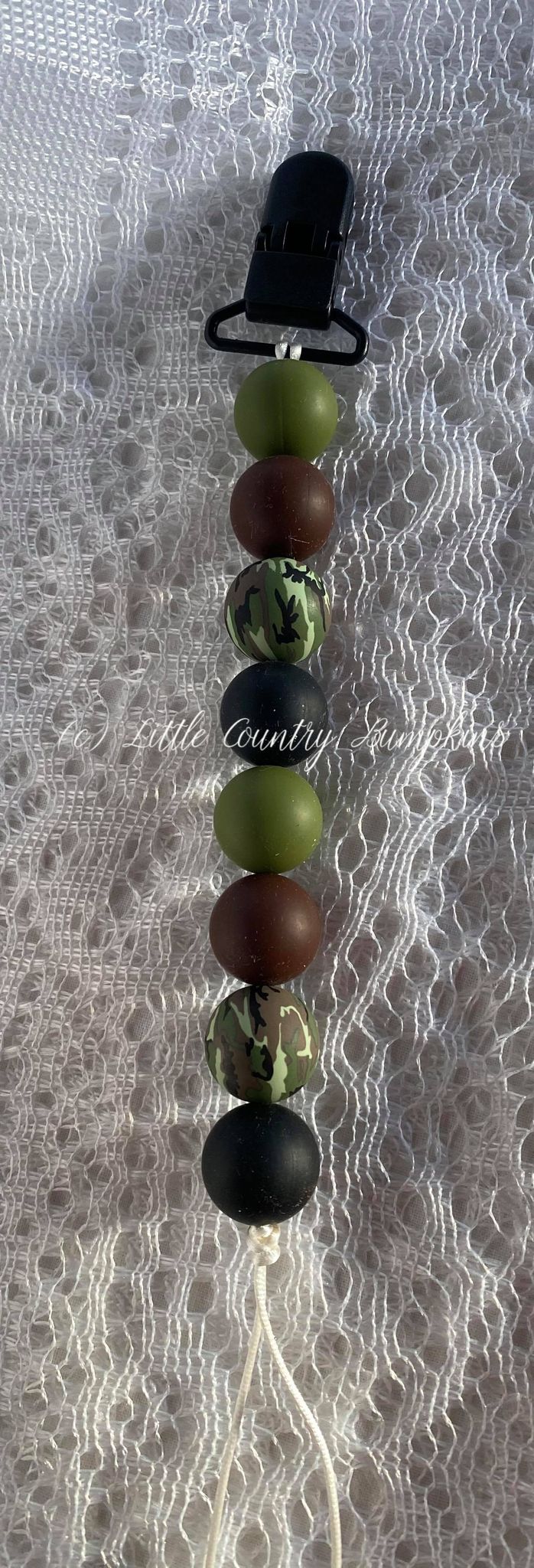 Camo Teething Bead Dummy Chain