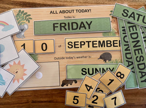 Kids Fridge Calendar - Australian Animal Theme