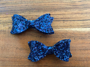 Navy Glitter Piggy Clip (single slip)