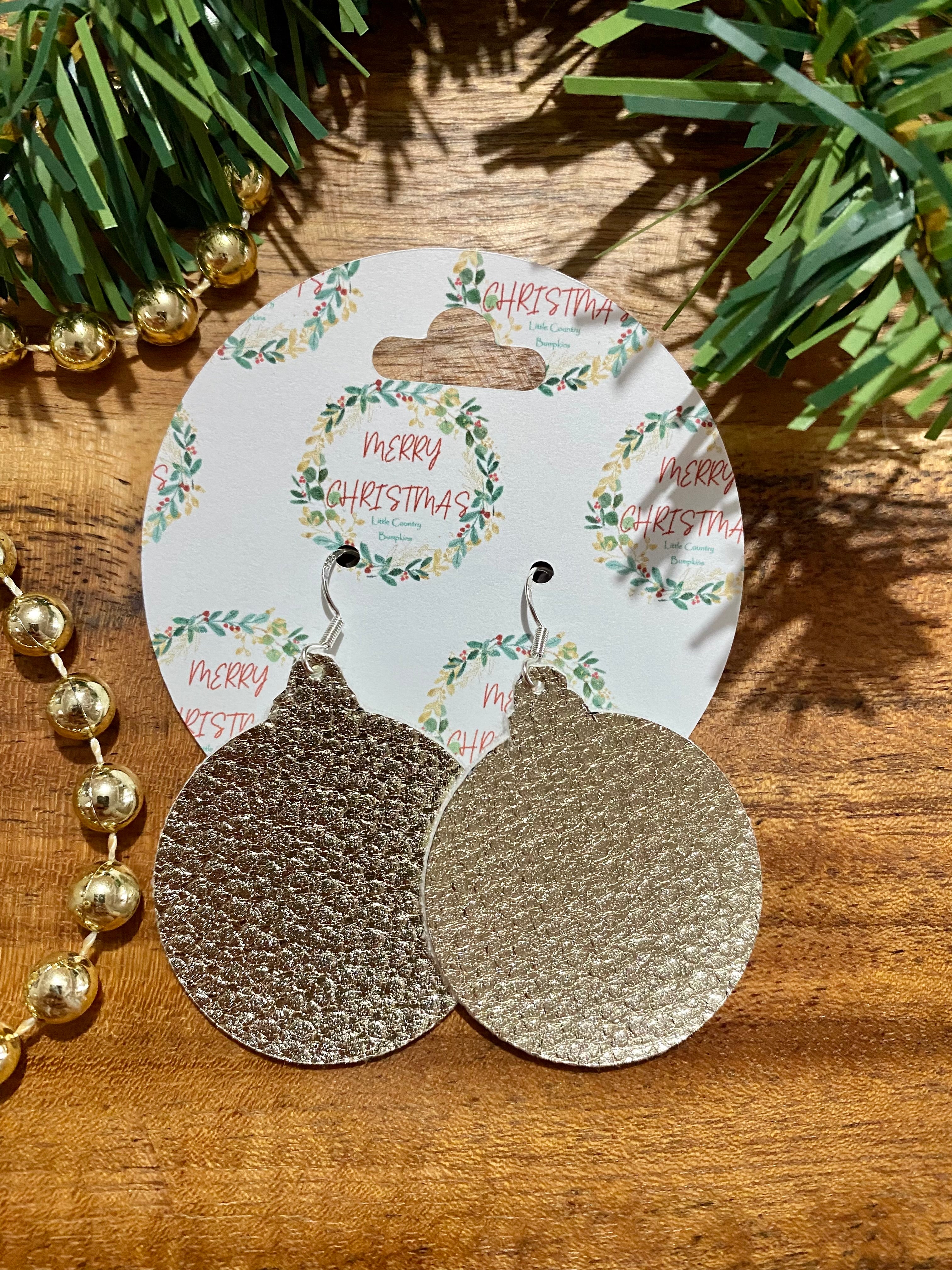 Neutral Christmas Decor Earrings 3