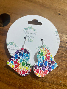 Rainbow Hearts Earrings