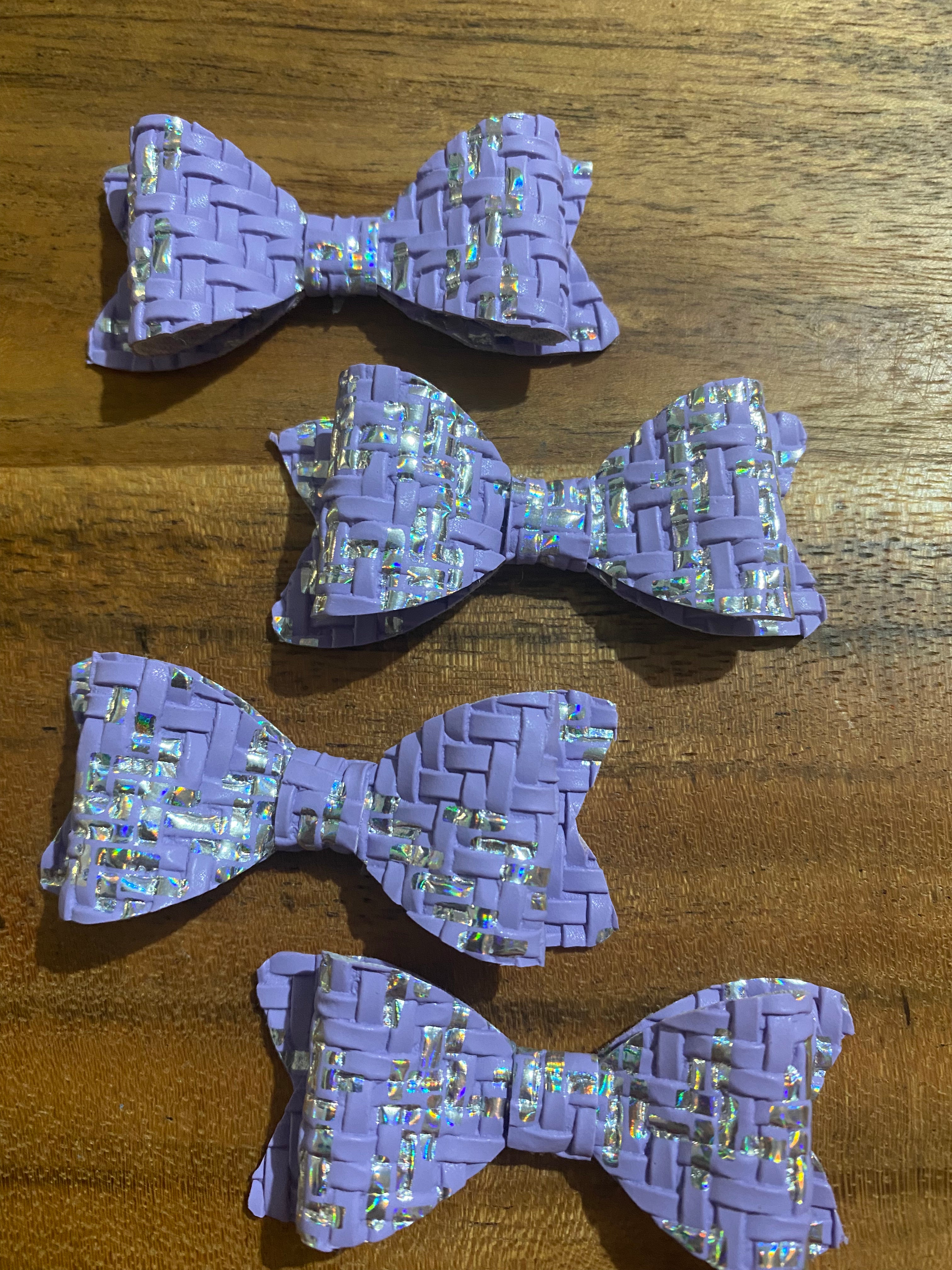 Purple Weave Piggy Clip (single clip)