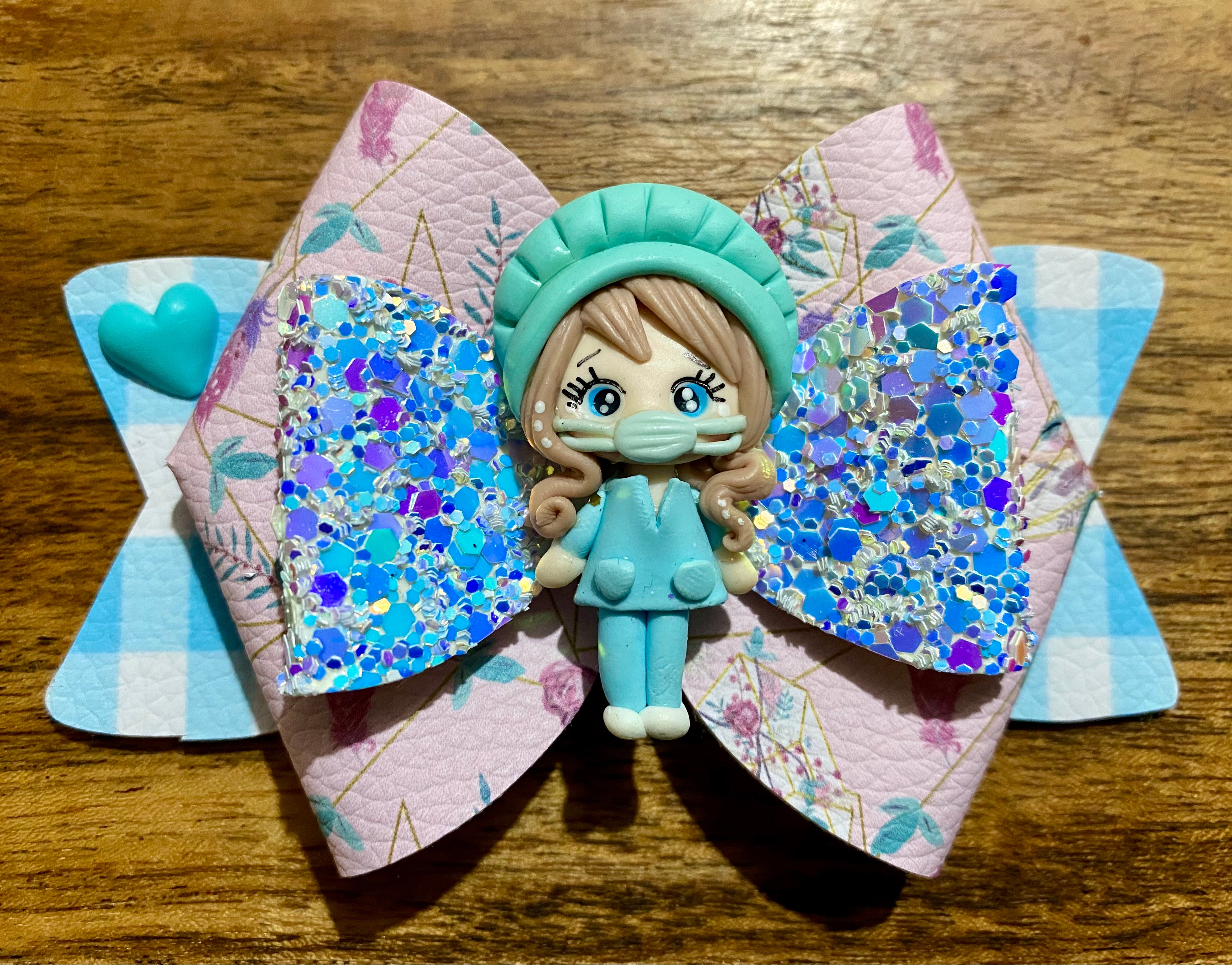 Nurse Clay Embellished Hairbow