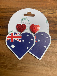 Aus Day Resin Earrings