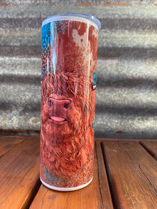 Turquoise High Land Bull Tumbler