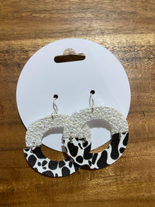Cow print earrings 6