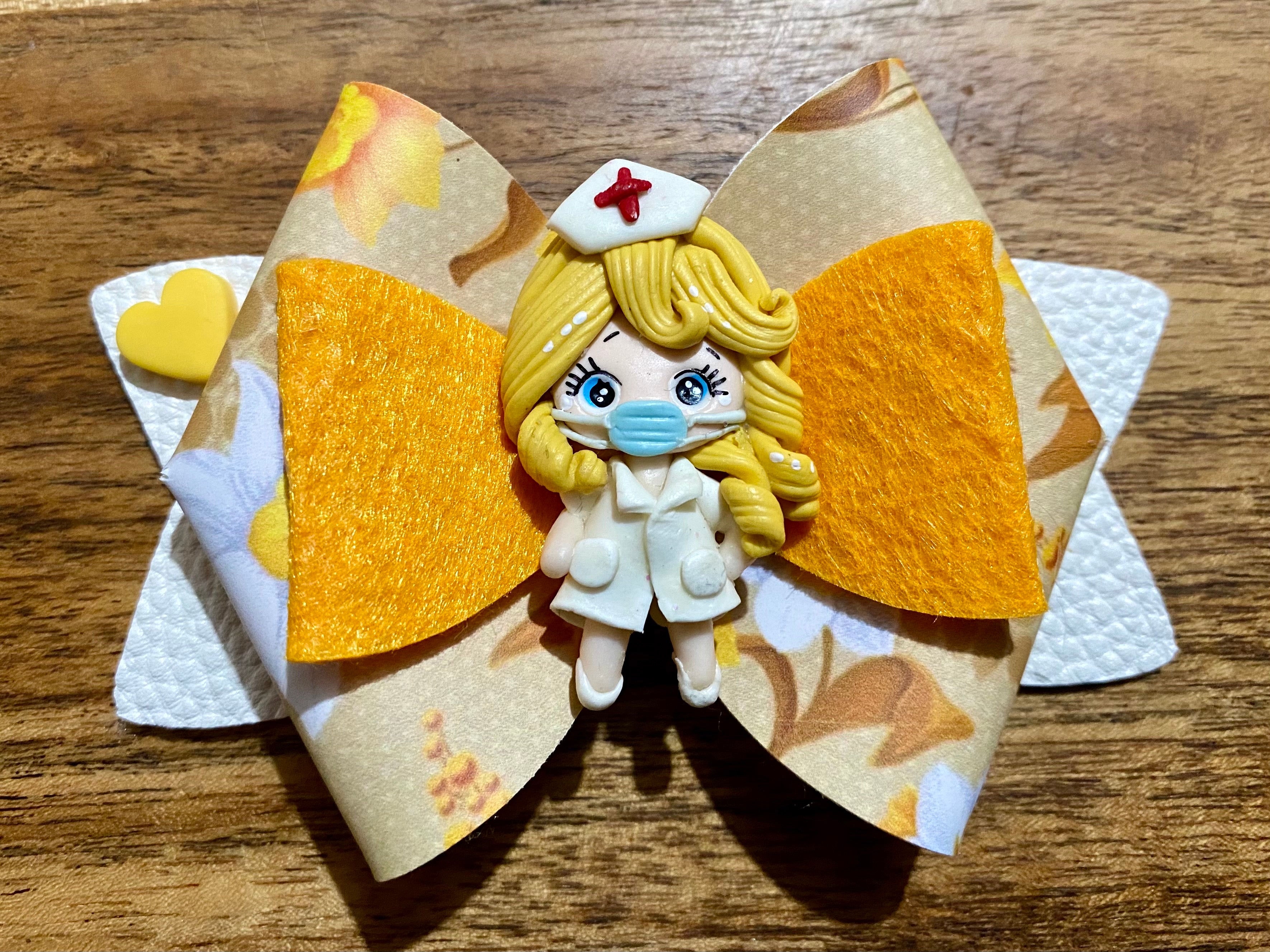 Doctor Clay Embellished Hairbow