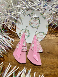 Pink Groovin Santa Earrings 5