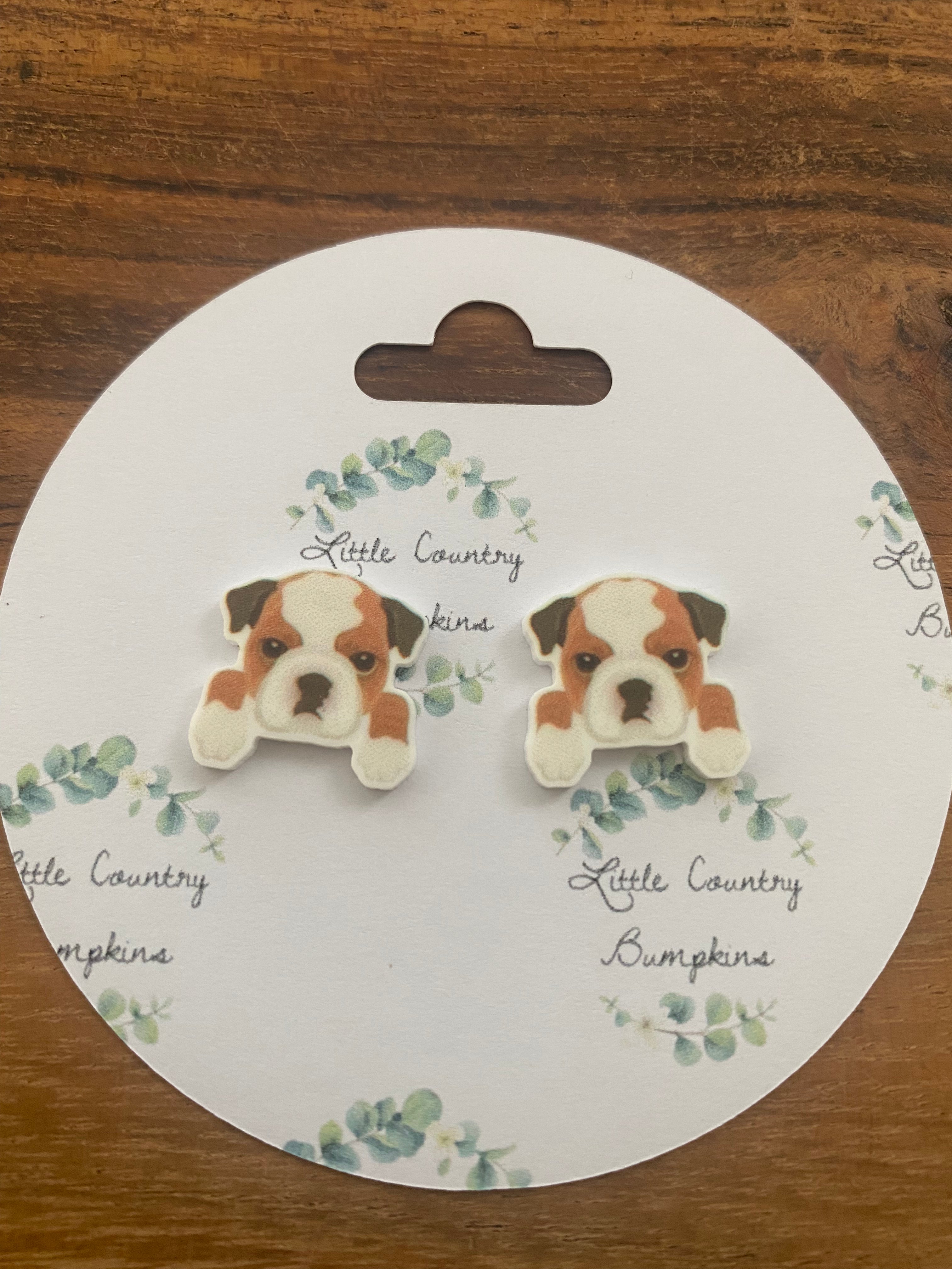 Bulldog Stud Earrings