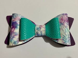 Purple Tie Dye Hairbow